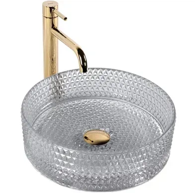 Умивальник (раковина) REA CRISTAL 35 LIGHT GREY накладний - изображение 4