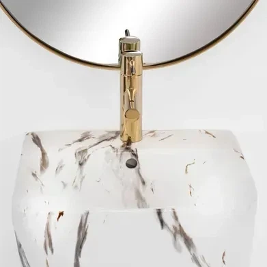 Умивальник (раковина) REA ARIS MARBLE мармур підлоговий - зображення 6