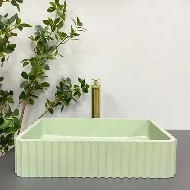 Умивальник (раковина) VBI FLORENTIA LIGHT GREEN MATT накладний - изображение 4