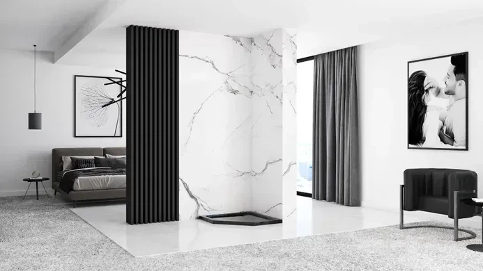 Душовий піддон REA DIAMOND 90x90 BLACK - изображение 6