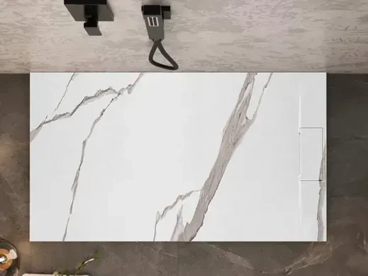 Душовий піддон REA BAZALT 80x100 CARRARA WHITE - изображение 4