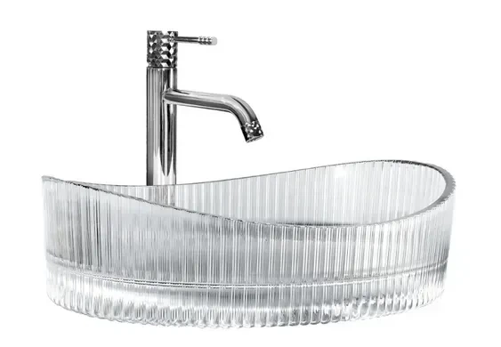 Умивальник (раковина) REA HARPER TRANSPARENT накладний - изображение 2
