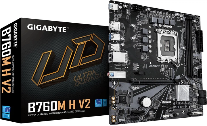 Материнська плата Gigabyte B760M H V2 (s1700, Intel B760, PCI-Ex16) (B760M H V2 1.0) - Фото 4 Материнська плата Gigabyte B760M H V2 (s1700, Intel B760, PCI-Ex16) (B760M H V2 1.0) - зображення 4