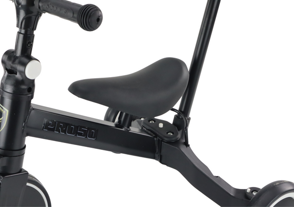 Триколісний велосипед LEAN Toys PRO50 2в1 з батьківською ручкою Чорний (713477) (5905991065074) - зображення 5