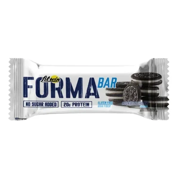 Forma Bar - 12x60g Cookies and Cream протеїнові батончики Forma Bar зі смаком печива з кремом для перекусу, білка та відновлення - изображение 2