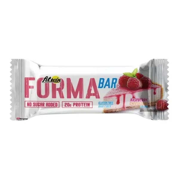 Forma Bar - 12x60g Raspberry Cheesecake протеїнові батончики Forma Bar зі смаком малинового чізкейку для енергії, ситості та білка - изображение 2