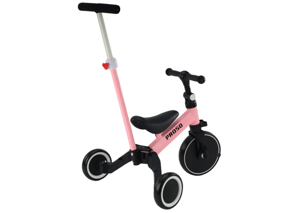 Триколісний велосипед LEAN Toys PRO50 2в1 з батьківською ручкою Рожевий (713480) (5905991065081) - зображення 2