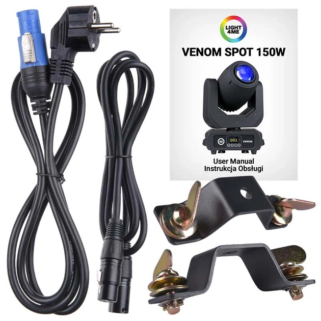 Głowica LED Light4Me ruchoma Venom Spot 150 W (5907780148784) - obraz 10
