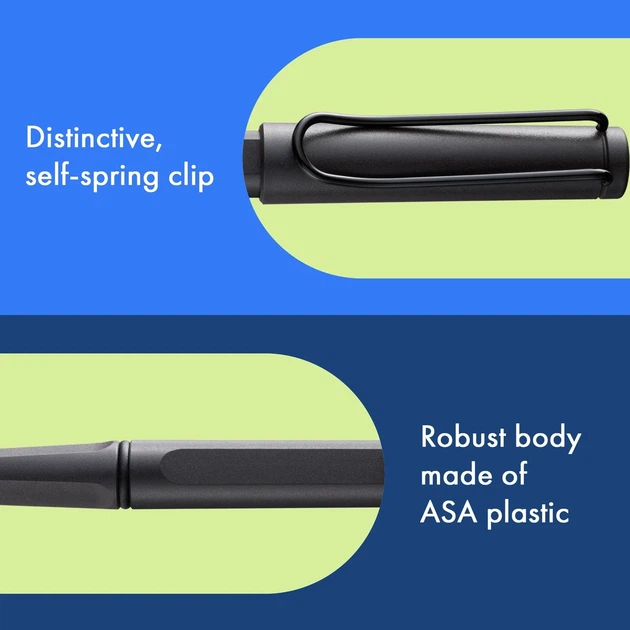 Ручка-ролер LAMY Safari матова umbra M M63 синій стрижень (4026749) - Фото 6 Ручка-ролер LAMY Safari матова umbra M M63 синій стрижень (4026749) - изображение 6
