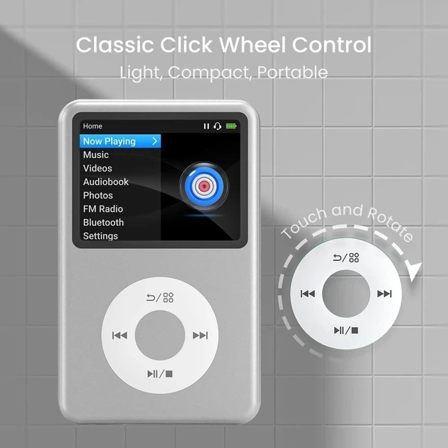 MP3-плеєр INNIOASIS Y1 64gb (Bluetooth, Відео), Сірий - зображення 4