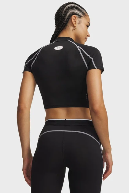 Жіночий чорний топ HeatGear Elite Crop Mck SS Under Armour XS 6014710-008 - Фото 2 Жіночий чорний топ HeatGear Elite Crop Mck SS Under Armour XS 6014710-008 - изображение 2