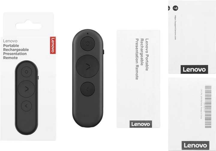 Prezenter Lenovo Portable Rechargeable Presentation Remote Black (4XW1S62316) - obraz 2