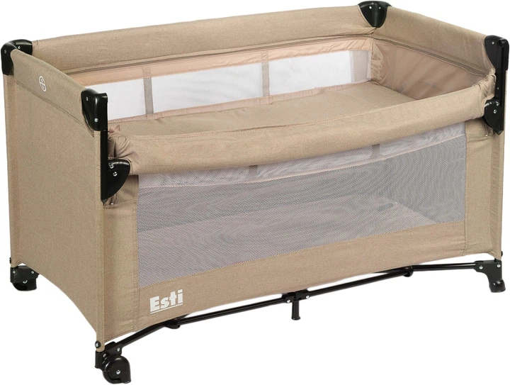 Дорожнє ліжечко Caretero Esti Brown 3в1 126 × 65 × 74 см (5908310397795) - зображення 2