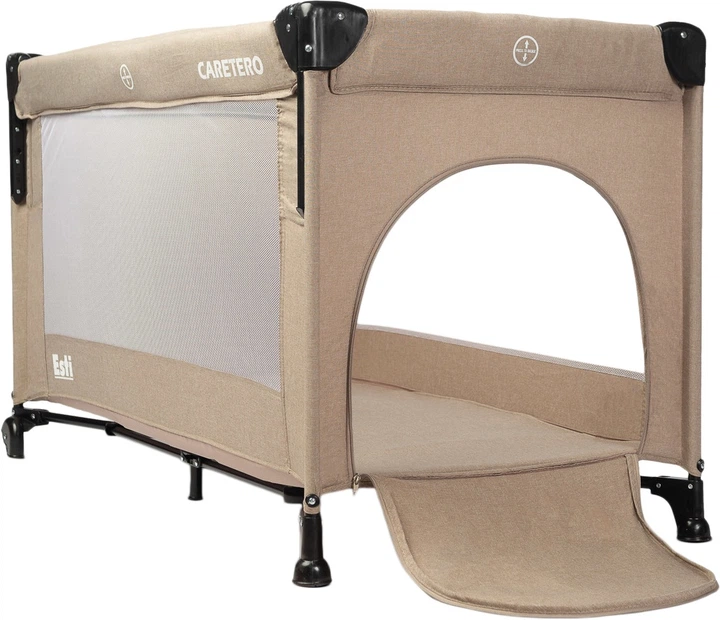 Дорожнє ліжечко Caretero Esti Brown 3в1 126 × 65 × 74 см (5908310397795) - зображення 4