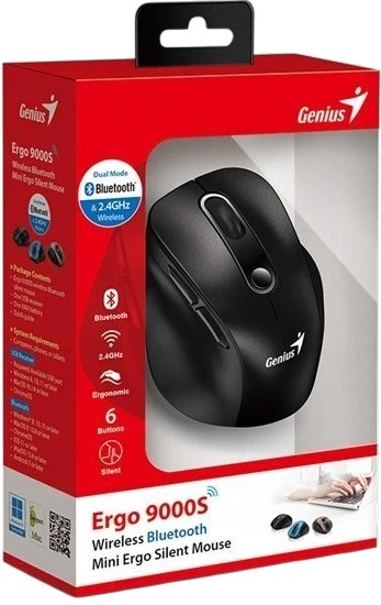 Mysz Genius Ergo 9000S Wireless/Bluetooth Black (31030038400) - obraz 8