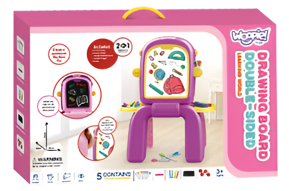 Tablica dwustronna Woopie 2 w 1 Stolik do malowania (5906280653071) - obraz 5