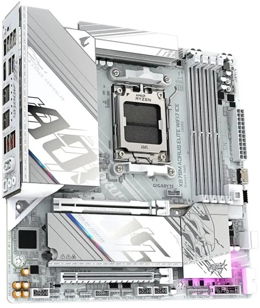 Płyta główna Gigabyte X870M AORUS ELITE WIFI7 ICE (sAM5, AMD X870, PCI-Ex16) - obraz 3