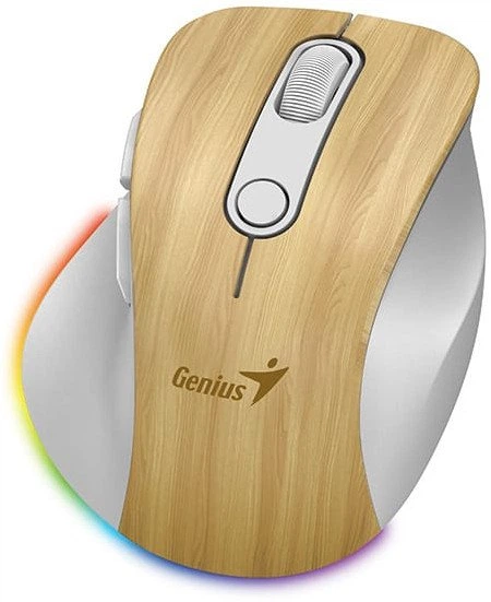 Mysz Genius Ergo 9000S Pro Wireless/Bluetooth Pine Wood (31030039407) - obraz 2