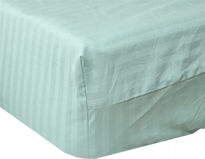 Простынь на резинке Moon&Star Stripe Mint Satin Stripe 100х190х25 см (MS-850005445) - Фото 1 Простынь на резинке Moon&Star Stripe Mint Satin Stripe 100х190х25 см (MS-850005445) - изображение 1