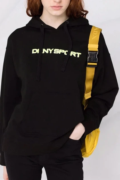 Жіноче чорне худо LAYERED SHADOW LOGO DKNY XS DP1T8774 - Фото 2 Жіноче чорне худо LAYERED SHADOW LOGO DKNY XS DP1T8774 - зображення 2