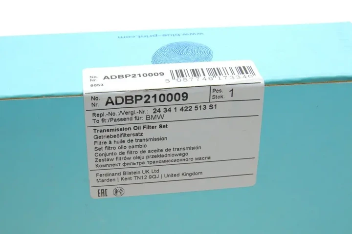 Фільтр АКПП BMW 3 (E36)/5 (E34/E39)/7 (E38) 2.0-3.0 i -03 (з прокладкою) BLUE PRINT ADBP210009 - изображение 6