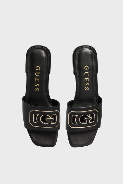 Жіночі чорні слайдери Guess 39 FLJTARLEA19 - изображение 4