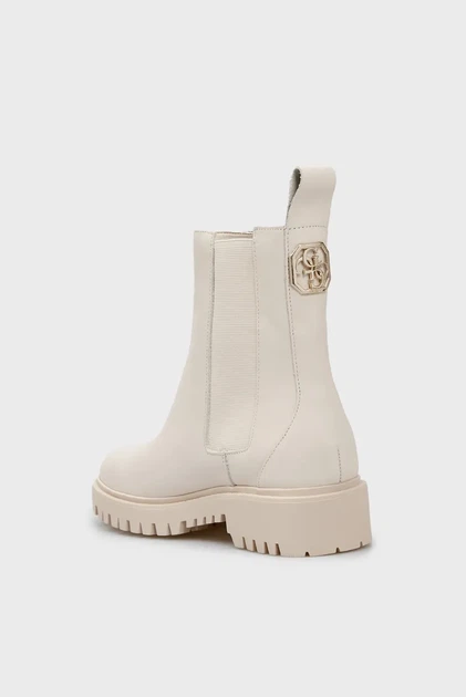 Жіночі білі шкіряні челсі OAKESS Guess 39 FL7OAKLEA10 - изображение 5