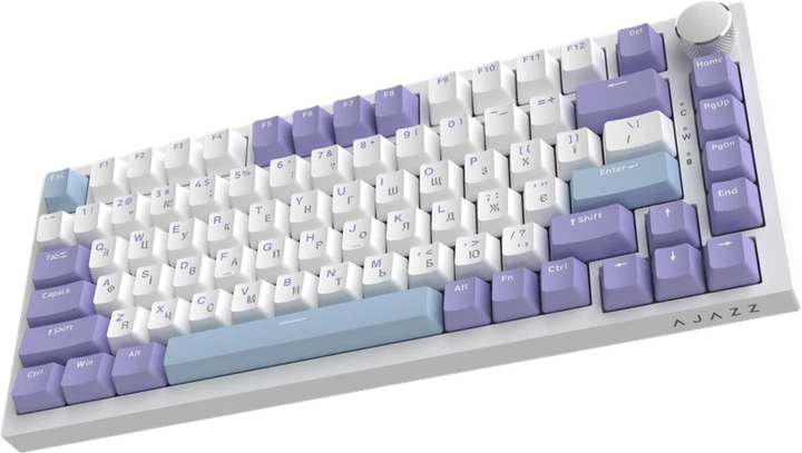 Дротова механічна клавіатура Ajazz AK820 Sea Salt Switch White (AK820-SS-PWB) - изображение 3