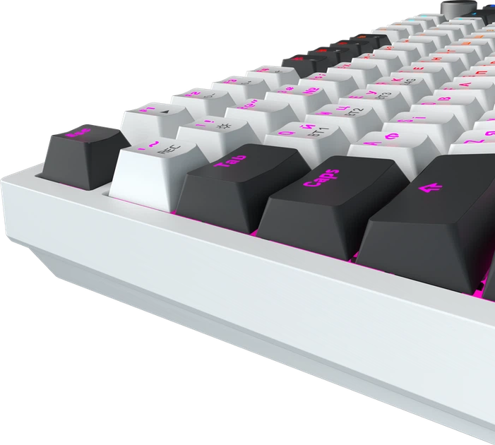 Бездротова механічна клавіатура GamePro MK160D Pro QLAB Sakura Switch White - Фото 5 Бездротова механічна клавіатура GamePro MK160D Pro QLAB Sakura Switch White - зображення 5