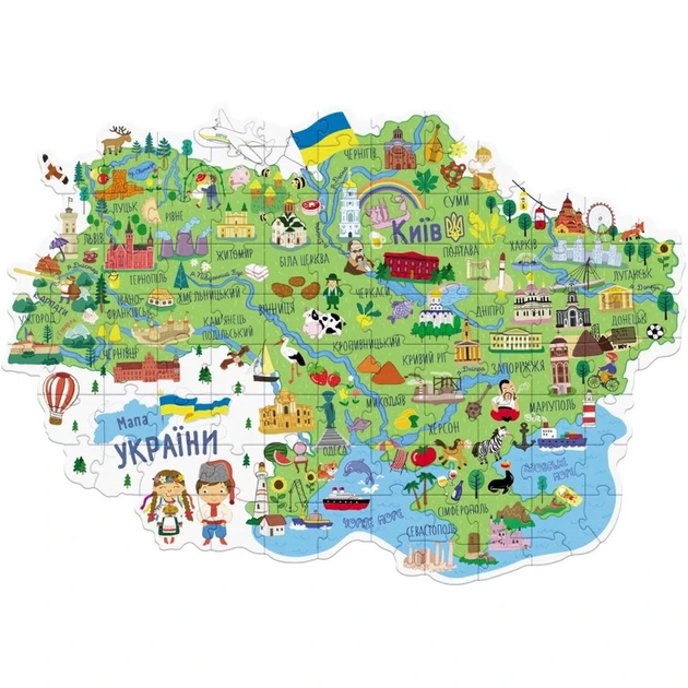 300267 Пазл «Карта України» 100 елементів - изображение 5