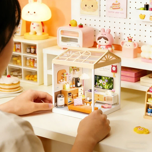 Конструктор-румбокс MINI HOUSE серії "Інтер'єр" – ВІТАЛЬНЯ (світло) - зображення 2