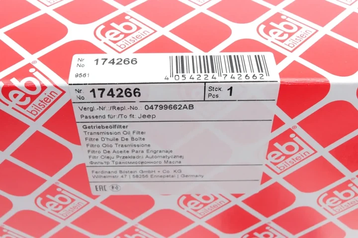 Фільтр АКПП Jeep Cherokee/Commander 01- (з прокладкою) FEBI BILSTEIN 174266 - изображение 18