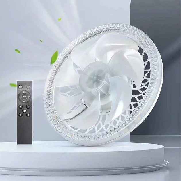 LED лампа с вентилятором AY1035 45W пластиковая потолочное освещение и охлаждение - изображение 5