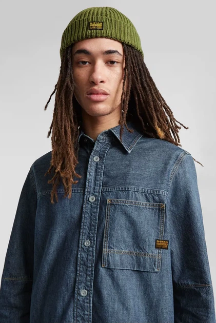 Чоловіча темно-синя джинсова сорочка 1-pocket Regular Denim G-Star RAW S D24764,D539 - Фото 4 Чоловіча темно-синя джинсова сорочка 1-pocket Regular Denim G-Star RAW S D24764,D539 - зображення 4