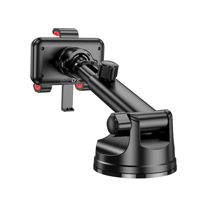 Автотримач для телефона HOCO H22 Dragon automatic clamping car holder(center console) Red Black - изображение 5