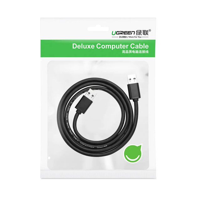 Кабель UGREEN US102 USB 2.0 A Male to A Male Cable 1m (Black)(10309) - Фото 7 Кабель UGREEN US102 USB 2.0 A Male to A Male Cable 1m (Black)(10309) - зображення 7