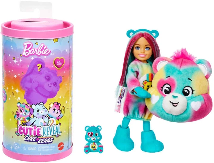 Лялька-сюрприз Mattel Barbie Cutie Reveal Care Bears Chelsea WLMAAI0UC027397 (194735273973) - зображення 2