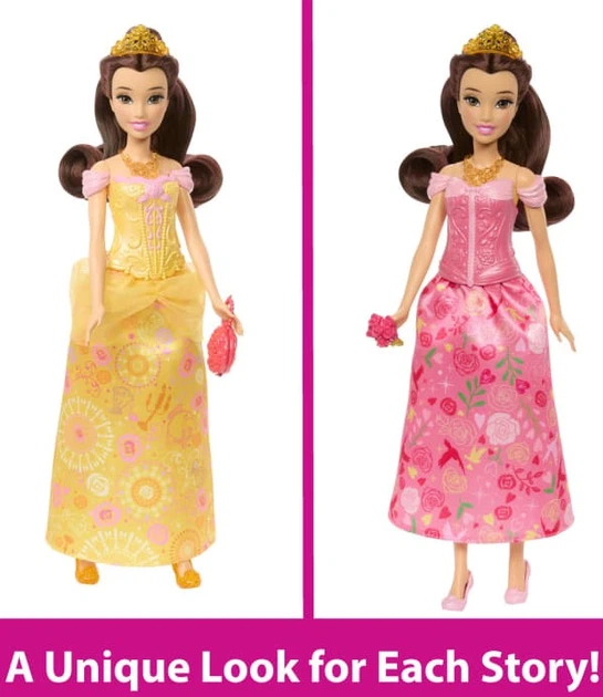 Лялька Mattel Disney Princess Belle Fashion 2 в 1 757129 (194735298624) - зображення 3
