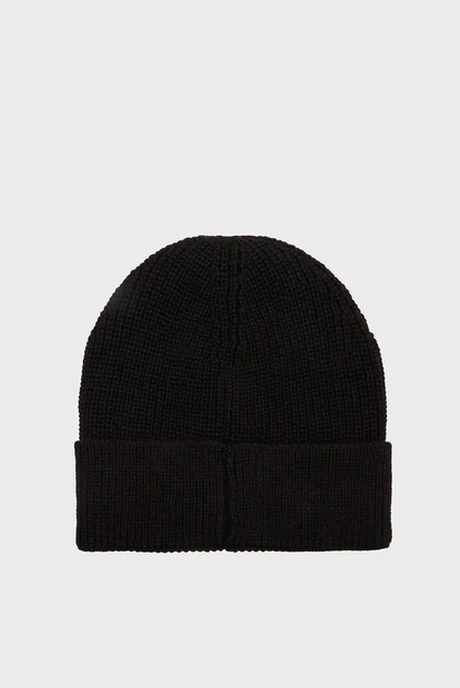 Чоловіча чорна шапка BEANIE Guess OS AM9542WOL01 - изображение 2