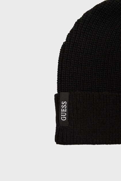 Чоловіча чорна шапка BEANIE Guess OS AM9542WOL01 - изображение 3