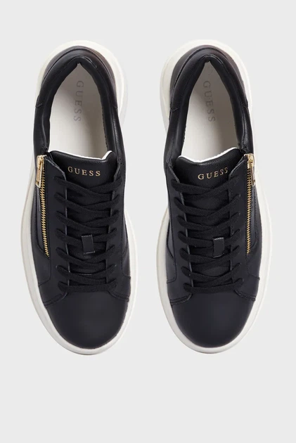 Чоловічі чорні шкіряні снікерcи Guess 44 FM7CAZLEA12 - Фото 4 Чоловічі чорні шкіряні снікерcи Guess 44 FM7CAZLEA12 - зображення 4