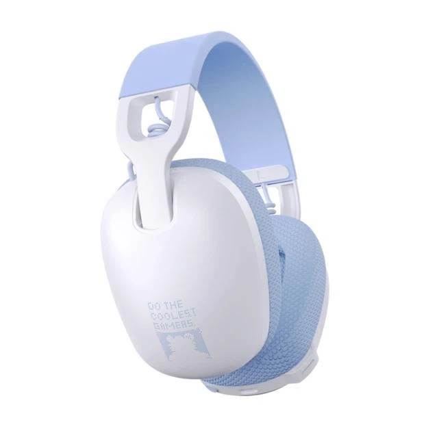 Бездротові ігрові навушники Onikuma B2 Bluetooth гарнітура для геймерів з мікрофоном White Blue (19115) - зображення 2