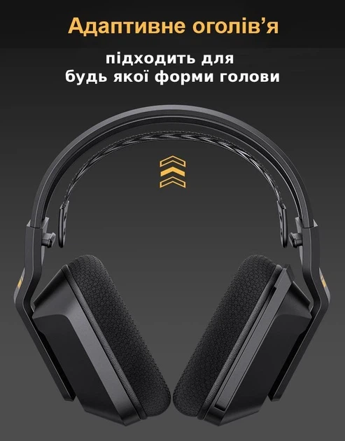 Бездротові ігрові навушники Onikuma GT828 геймерська Bluetooth гарнітура з мікрофоном та RGB Black (19119) - зображення 11