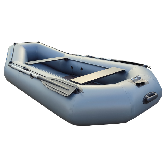 Надувная двухместная лодка ПВХ Avalon А280 / 2,8 м / 2-х местный / гребной / рельсовый настил / передвижные сиденья / ⌀38 см / Серый - Фото 5 Надувная двухместная лодка ПВХ Avalon А280 / 2,8 м / 2-х местный / гребной / рельсовый настил / передвижные сиденья / ⌀38 см / Серый - изображение 5