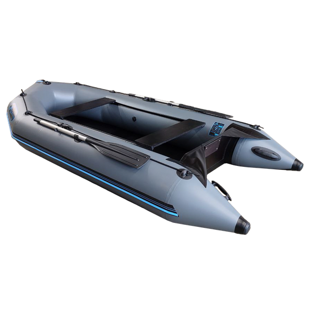 Надувний тримісний човен ПВХ Avalon АТ310 / 3,1 м / 3-х місний / моторний / рейковий настил / пересувні сидіння / ⌀40 см / Сірий - зображення 5