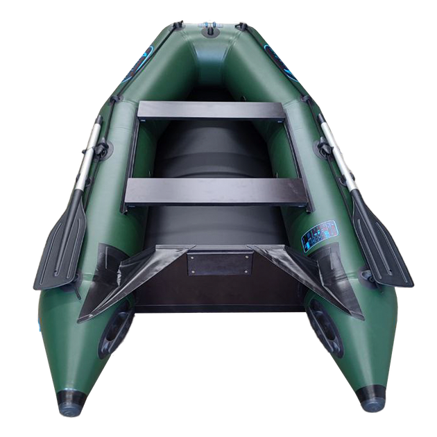 Надувная двухместная лодка ПВХ Avalon АТ270 / 2,7 м / 2-х местный / моторный / рельсовый настил / передвижные сиденья / ⌀36 см / Зеленый - Фото 6 Надувная двухместная лодка ПВХ Avalon АТ270 / 2,7 м / 2-х местный / моторный / рельсовый настил / передвижные сиденья / ⌀36 см / Зеленый - изображение 6
