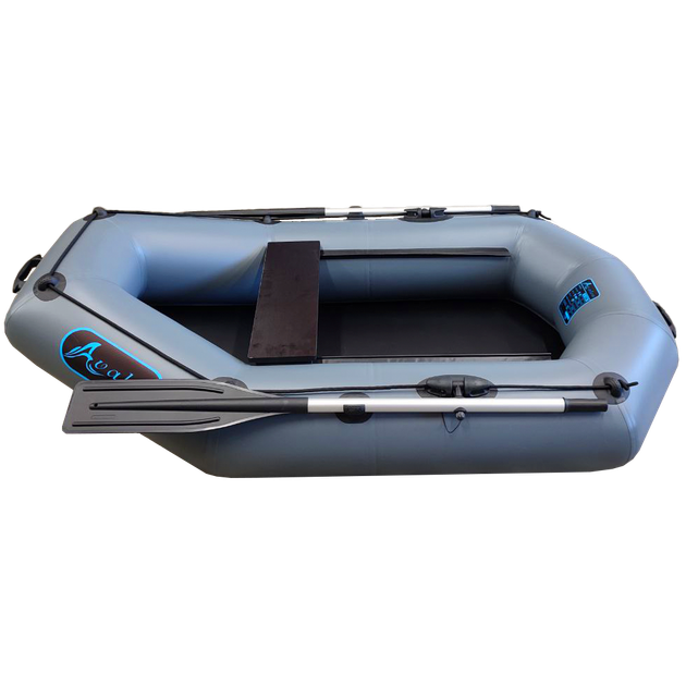 Надувная одноместная лодка ПВХ Avalon А210 / 2,1 м / 1 местный / гребной / рельсовый настил / передвижные сиденья / ⌀32 см / Серый - изображение 3