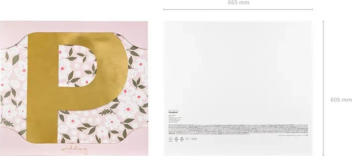 Літера дзеркальна PartyDeco P 45 x 60 см Золотиста (5904555004696) - зображення 3
