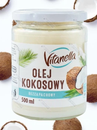 Кокосова олія харчова рафінована Vitanella 100% натуральна універсальна 500 мл - Фото 8 Кокосова олія харчова рафінована Vitanella 100% натуральна універсальна 500 мл - зображення 8