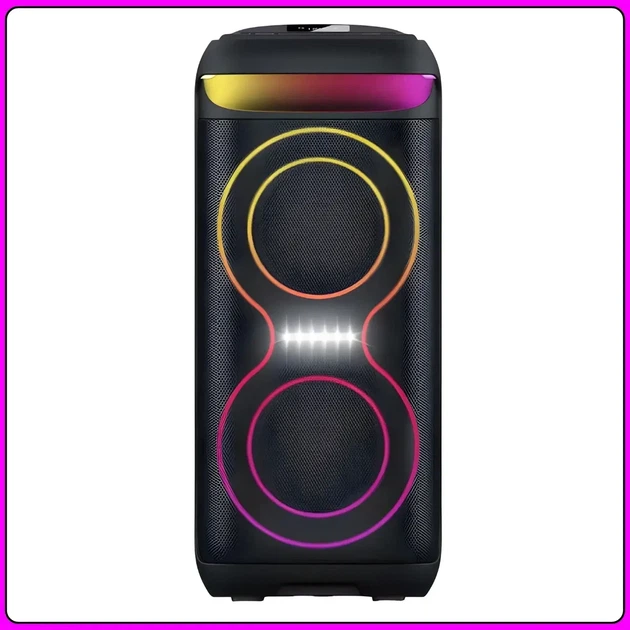 Портативная Bluetooth колонка 2х6.5" с 2 беспроводными микрофонами и LED подсветкой ZXX-5505 40W - изображение 3